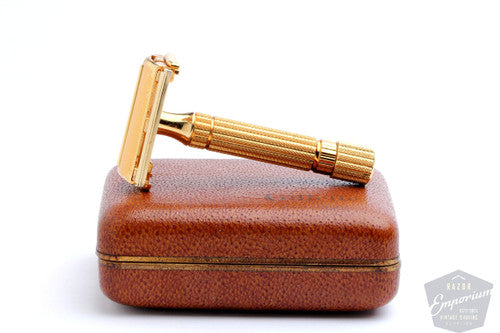 Gillette 1951 Aristocrat Double Edge in Brown Case