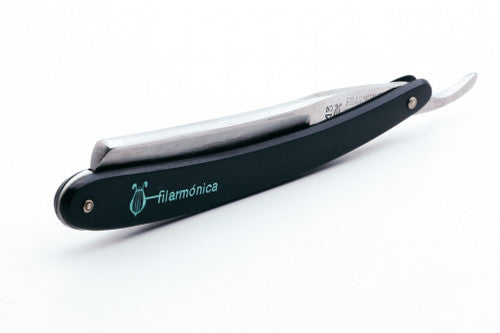 6/8" Filarmonica Doble Temple #13 Straight Razor w/ Coffin & Black\Teal Scales| Spain