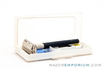1968 Gillette Slim Twist Double Edge Safety Razor in Plastic Case