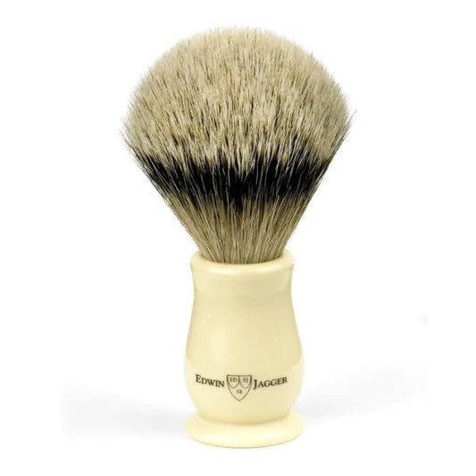 Edwin Jagger | Silvertip Badger Shaving Brush Chatsworth Imitation Ivory
