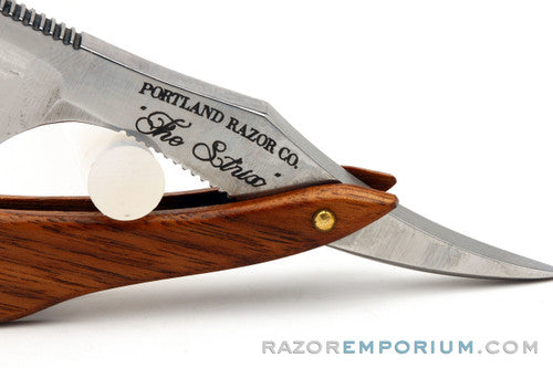 7/8'' "The Strix" Portland Razor Co. French Point Straight Razor | Pau Ferro Wood Scales