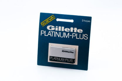 New Old Stock - 50 Gillette Platinum Plus - Made in Argentina - Double Edge Razor Blades