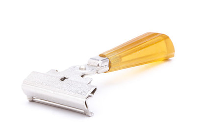 1950's Eversharp Schick Injector Transparent Orange Bakelite Handle | Factory Nickel Revamp