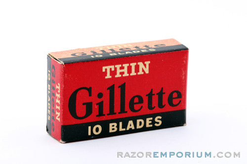1938-1940's Gillette Thin Red DE (10) - New Old Stock (NOS) Razor Blades