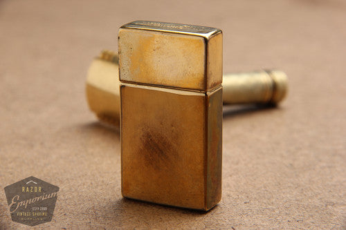 Gillette 1921 Gold New Improved Tuckaway Style Travel DE Safety Razor Set