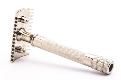1900's Gillette Single Ring Double Edge Safety Razor Set |Factory Nickel Revamp