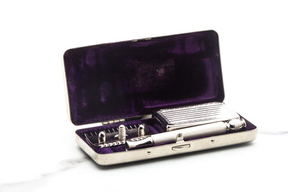 1916 Gillette ABC Pocket Edition Set Ball End Old Type w/ Metal Emperor Case | Original Condition
