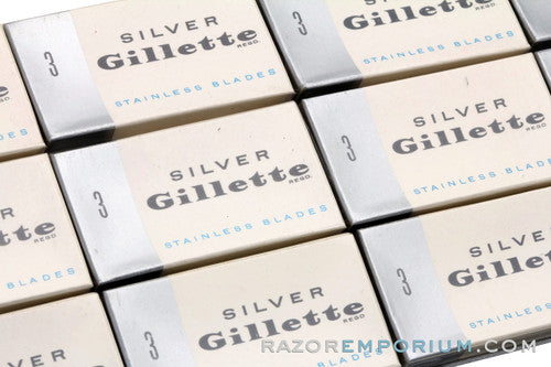 60 Gillette Silver Stainless Double Edge - New Old Stock (NOS) Razor Blades