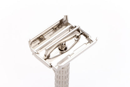 1958 D1 Gillette Heavy Red Tip Super Speed Double Edge Saftey Razor | Factory Nickel Revamp