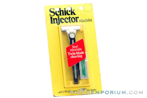 1960's Schick Adjustable Injector Twin Blade Shaving System - NOS