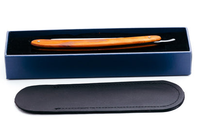 6/8" Ertan Süer Mon Fier Destrier Carbon Straight Razor | Olivewood Scales