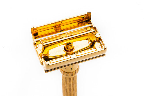 1965 Gillette Slim Adjustable TTO Safety Razor K3 24K Gold Revamp
