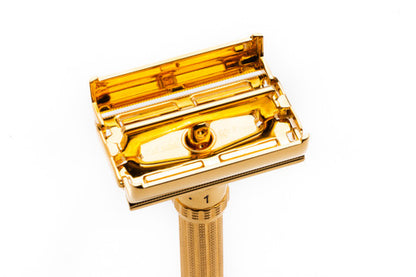 1965 Gillette Slim Adjustable TTO Safety Razor K3 24K Gold Revamp