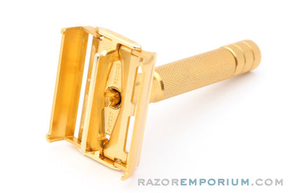 1950's Gillette Gold Light Duty Aluminum Rocket Safety Razor | Made in England