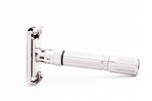1961 G4 Gillette Fatboy Adjustable Double Edge Safety Razor | Factory Nickel Revamp