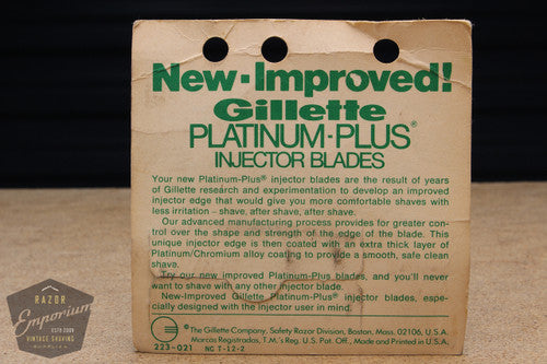 Gillette Platinum Plus Injector (9) - New Old Stock (NOS) Razor Blades