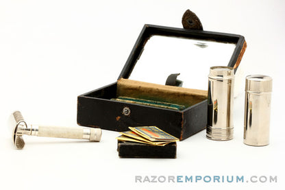 LeCoq Cagehead Safety Razor w\ Combination Set in Case | Made in France