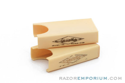 1920s Gillette Faux Ivory Blade Banks