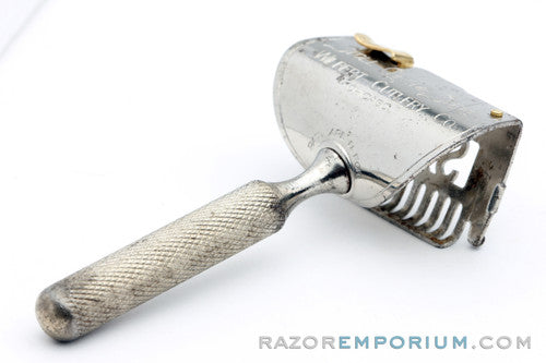 1916 Kampfe Bros Stoll SCS Single Edge Safety Razor w/ Orig. Black Leather Case