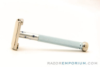 1962 H4 Gillette Blue Star Lady Gillette Set w/ Case & Blade Bank
