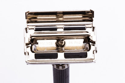 1979 Gillette Super Adjustable "Black Beauty" Safety Razor Factory Nickel