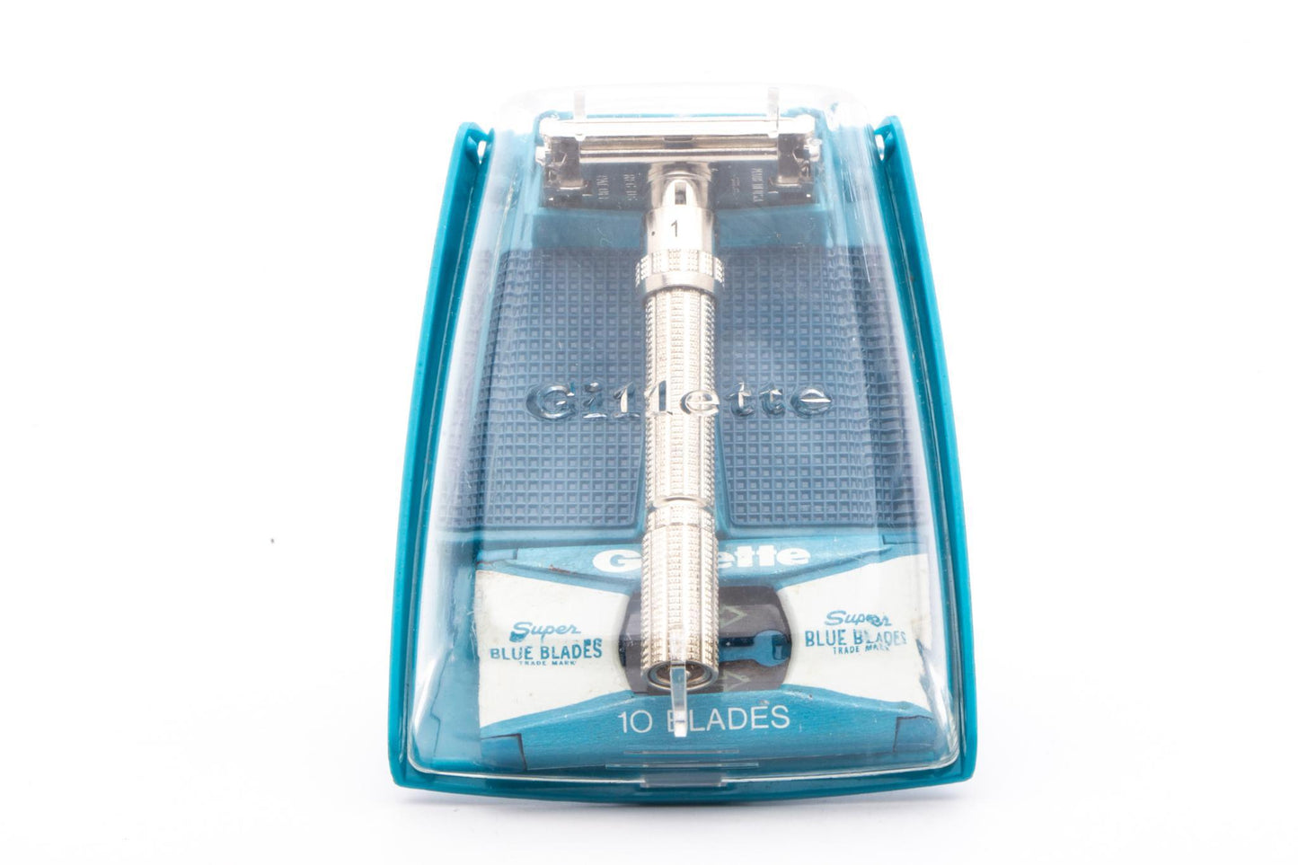 1965 K2 Gillette Slim Adjustable Double Edge Safety Razor Set | Original Condition