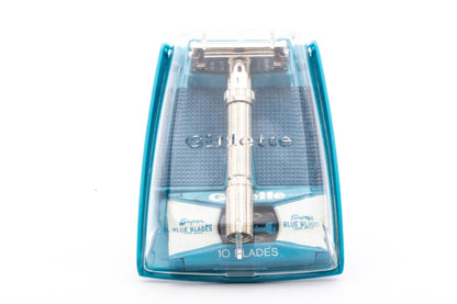 1965 K2 Gillette Slim Adjustable Double Edge Safety Razor Set | Original Condition
