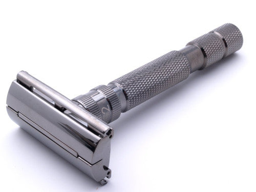 Rockwell T2 Adjustable DE Safety Razor | Gun Metal - No Box
