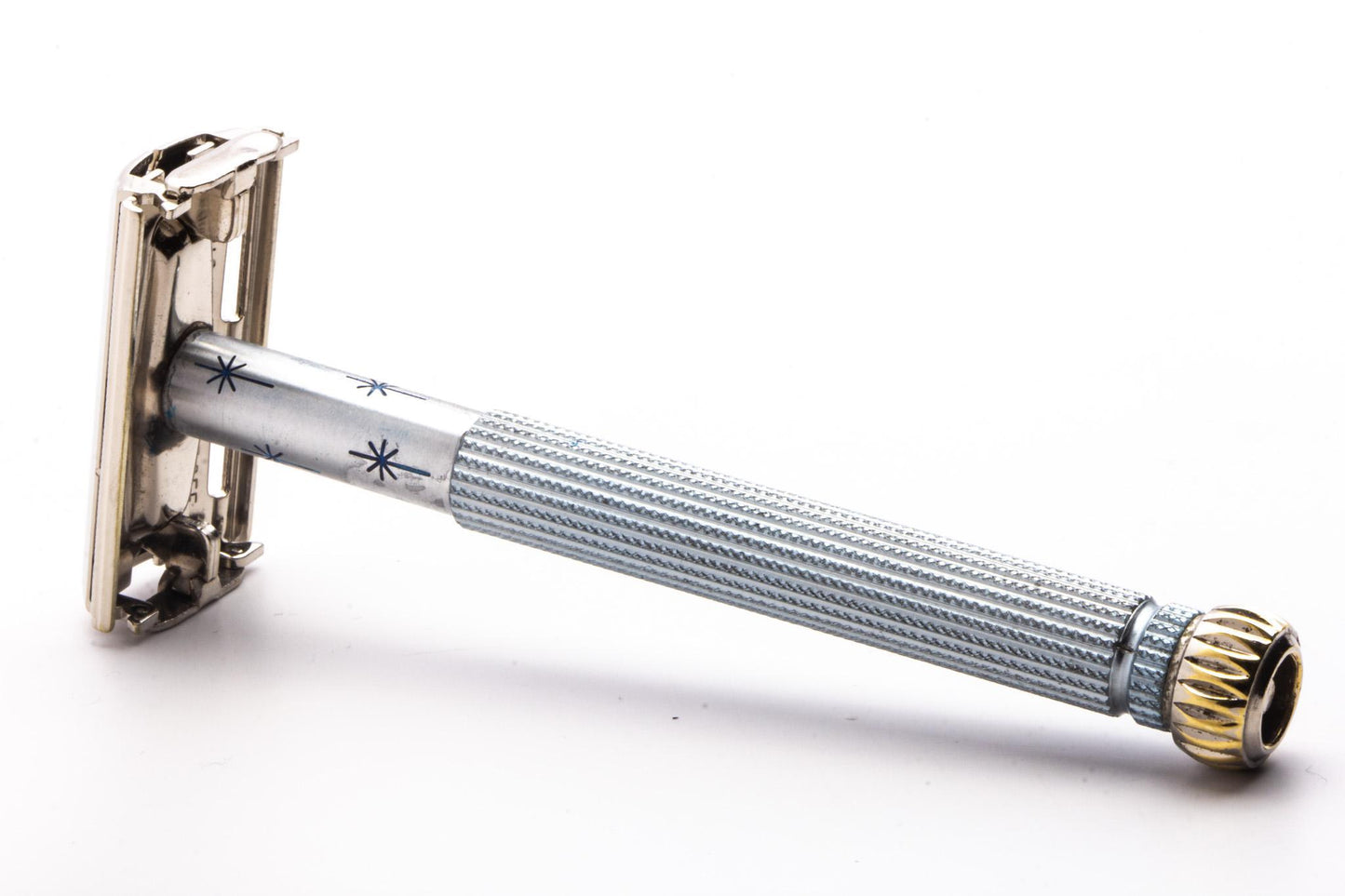 1973 T1 Gillette Lady Blue Star Double Edge Safety Razor  | Original Condition
