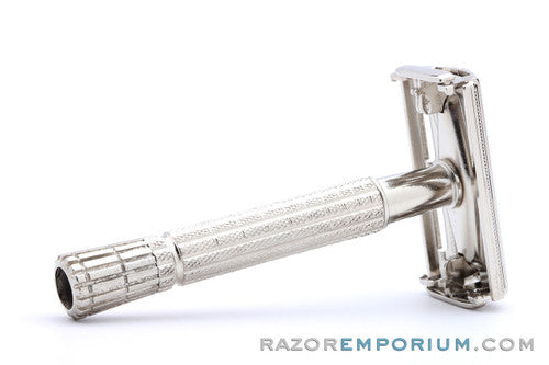 1956 Gillette Flare Tip Super Speed DE Safety Razor Factory Nickel Revamp