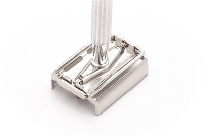 1957 C3 Gillette Blue Tip Light DE Super Speed Razor | Nickel Revamp