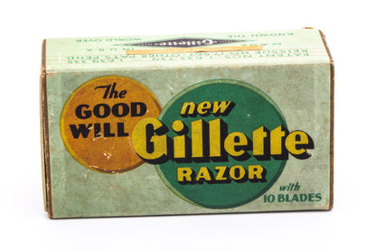 1930's Gillette Goodwill Double Edge Open Comb Razor with Original Box | Original Condition