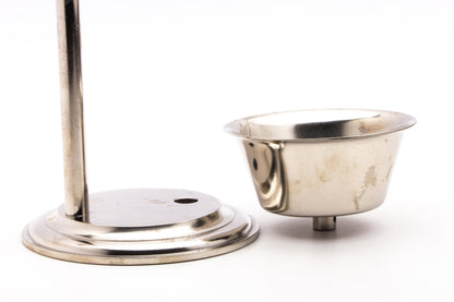 Metal Razor & Brush Stand With Shaving Bowl