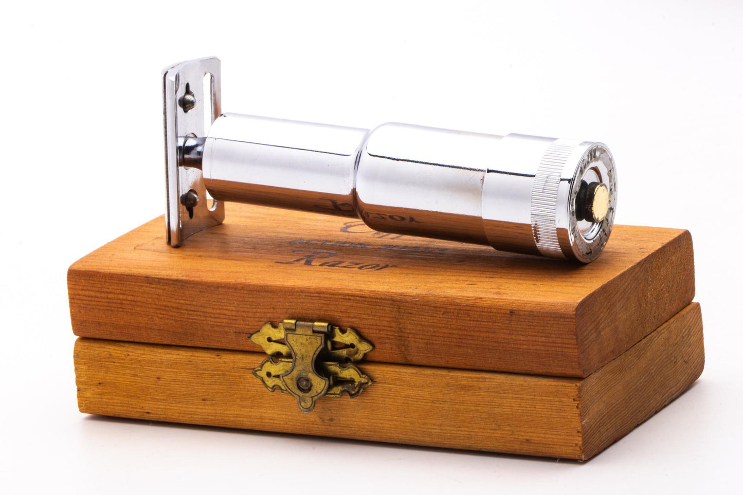 Tiffin Action Shave Razor with Wood Case | Original Condition