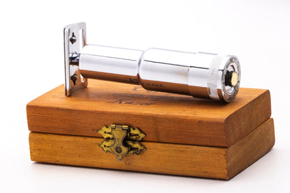 Tiffin Action Shave Razor with Wood Case | Original Condition