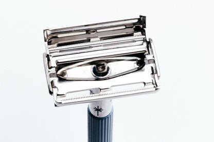 1966 Gillette  Blue Star Lady Gillette Double Edge Safety Razor | Factory Nickel Revamp