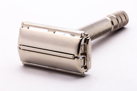 1952 X4 Gillette Super Speed Double Edge Razor | Factory Nickel Revamp