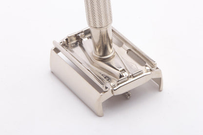 1958 D2 Gillette TV Special Flare Tip Super Speed Safety Razor | Factory Nickel Revamp