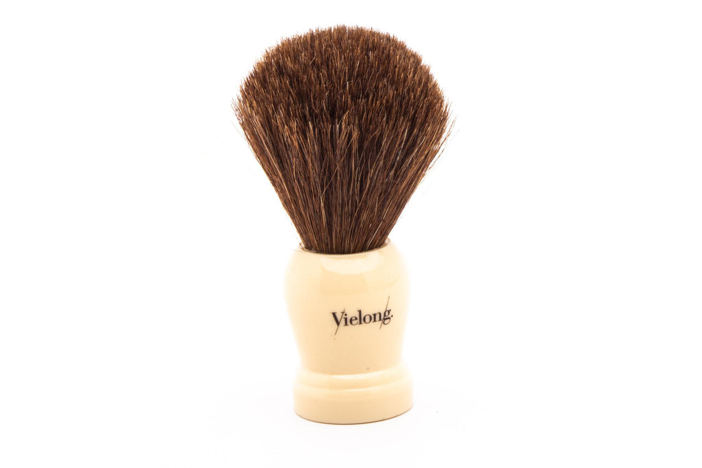 Vielong | Brown Horsehair Alter Shaving Brush with Ivory Handle
