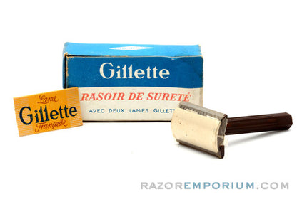 Gillette Rasoir de Surete Safety Razor w/ Box & Blade | Made in England