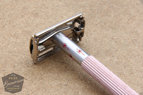 Gillette 1970 Pink Star Lady Safety Razor P1