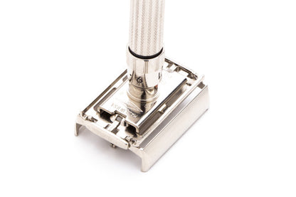 1961 G2 Gillette Fatboy Adjustable Double Edge Safety Razor | Factory Nickel Revamp
