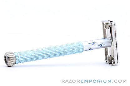 1970 Gillette Blue Star Lady Gillette DE Safety Razor