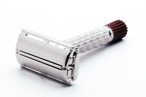 1959 E2 Gillette Red Tip Super Speed Double Edge Razor | Factory Nickel Revamp