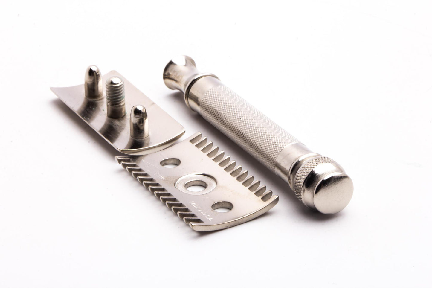 1920's Gillette Old Type Debutante Double Edge Razor Set | Factory Nickel Revamp