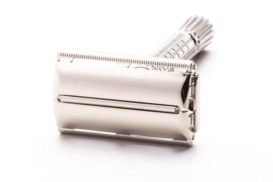 1964 J1 Gillette Flare Tip Super Speed Safety Razor | Factory Nickel Revamp