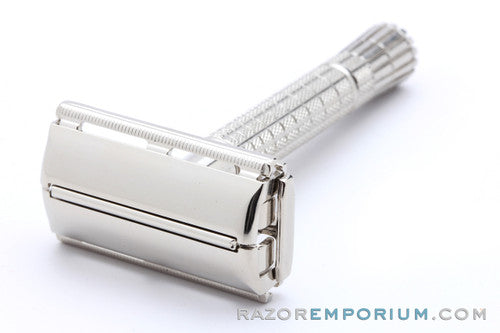 1955 Gillette Flare Tip Super Speed DE Safety Razor Factory Nickel