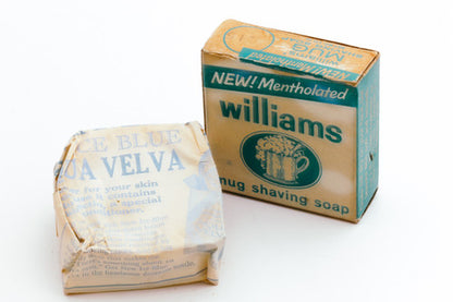 Williams Mug Aqua Velva Mentholated Shaving Soap with Original Packaging