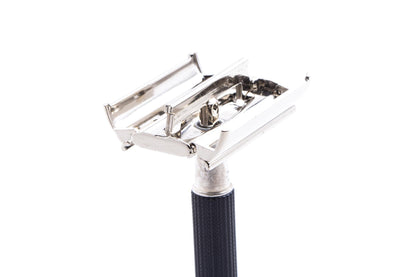 1971 R2 Gillette Black Handle Super Speed DE Safety Razor | Rhodium Revamp
