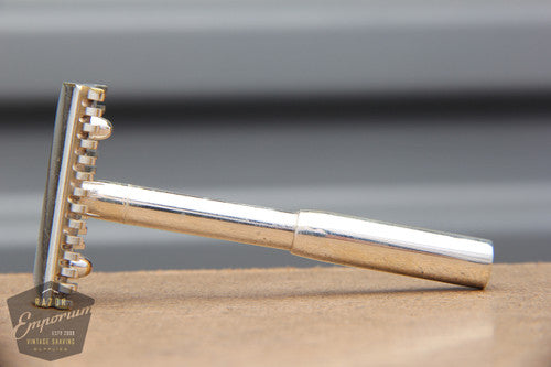 Gillette 1924 New Improved Safety Razor in Sterling Silver Travel Set -RARE